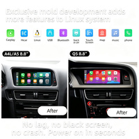 Autoradio 8 cœurs 8,8/10,25/12,3 pouces pour Audi A4L 2009-2016, système Android, navigation GPS, Bluetooth, Carplay, WIFI, écran partagé, multimédia