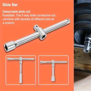 94 buah Set soket kunci pas Ratchet logam tahan lama, <span class=keywords><strong>Kit</strong></span> alat perbaikan otomatis multifungsi dengan OEM sarung keras penggunaan kendaraan - Product Image 5