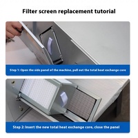 Máquina de ventilación de aire fresco personalizada forma cuadrada con núcleo de intercambio de calor completo característica de ahorro de energía