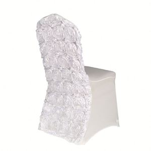 Housse de chaise rosette blanche en spandex couleur or pour banquet, pliable, pour mariage - Vente en gros 2023 - Product Image 2