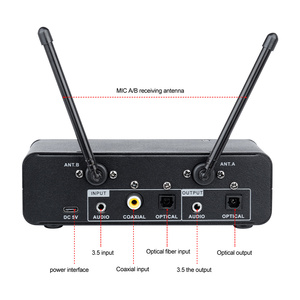 Micrófono Dinámico Profesional T10, Inalámbrico UHF de 2 Canales, Portátil, Patrón Polar Cardioide, Metálico, con Cancelación de Ruido - Product Image 5