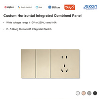Modulo Interruttore/Prese Smart Orizzontale Personalizzabile Tuya Zigbee per Camere d'Albergo - Assemblaggio Personalizzato