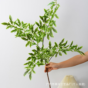กิ่งไม้ประดิษฐ์ Laixing ขนาด 110 ซม. ทำจาก PVC นุ่ม ทนทาน ใบไม้แบบ Ficus Pumila สำหรับตกแต่งบ้านและงานแต่งงาน - Product Image 1
