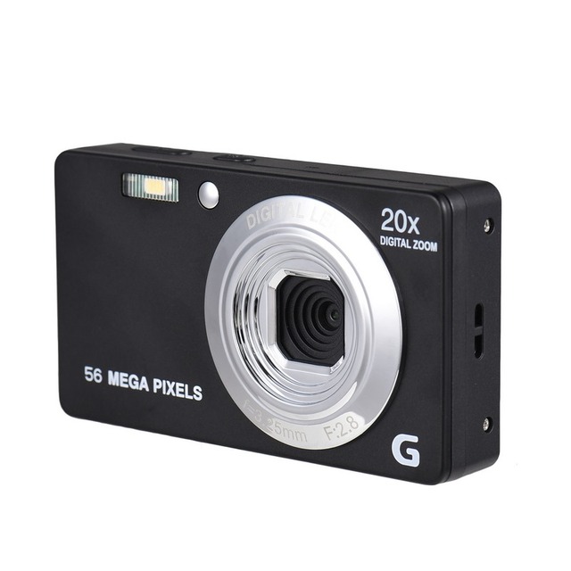 2.7-inch TFT Portable Digital Camera 56MP 4K Ultra HD 20X Zoom Auto Focus Self-Timer Face Detection Anti-shaking Digital Camera