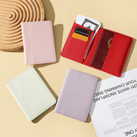 Dompet Passport Kulit PU Custom Logo Grosir, Multi Slot, Tempat Kartu, Tiket, dan Uang, untuk Perjalanan