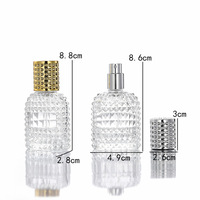 Flacon de parfum en verre transparent rechargeable de luxe personnalisé avec logo, 30 ml, 50 ml, 100 ml, flacons de parfum ronds avec emballage en boîte