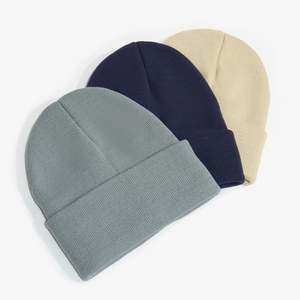 Gorro de punto Unisex de 85G, gorro de invierno acrílico de alta calidad con bordado personalizado, diseño acanalado de impresión Digital Jacquard para viajes - Product Image 5
