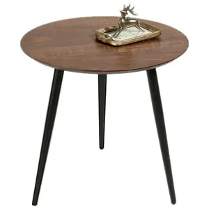 Table ronde en bois massif Durable, ensembles de Table à café, Table d'appoint pour petit espace