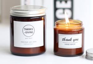 100mL 250ml 500ml Tarro de vela de vidrio ámbar Portavelas de vidrio con tapa de tornillo de aluminio - Product Image 4