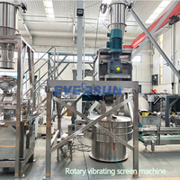 Tamis vibrant rotatif à haute efficacité, tamis vibrant circulaire industriel pour poudre et granulés, machine de tamisage en acier inoxydable