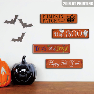 Letrero Metálico de Calabaza 'Hey Boo Ghost' para Decoración Rústica de Pared en Halloween, para Porche, Patio, Cafetería, Fiesta de Halloween - Product Image 5