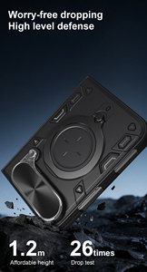 Coques de téléphone magnétiques à rotation 360° pour iPhone DUO, étui arrière robuste avec protection coulissante pour objectif d'appareil photo, coque de téléphone - Product Image 5