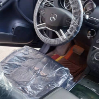 Pelindung Kursi Mobil Depan Plastik Sekali Pakai Anti Debu untuk Bengkel Mobil 4S, Bengkel Perbaikan Mobil, Perawatan, dan Cuci Mobil
