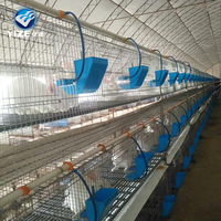 Cage à lapins d'intérieur à 4 niveaux en treillis métallique galvanisé, cage automatique pour lapins, fournitures pour cages à lapins
