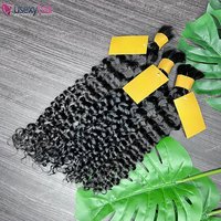 Cabello Humano Ondulado Profundo para Trenzas Boho, Cabello a Granel Ondulado y Mojado, Cabello Humano a Granel para Trenzar, Color Personalizado