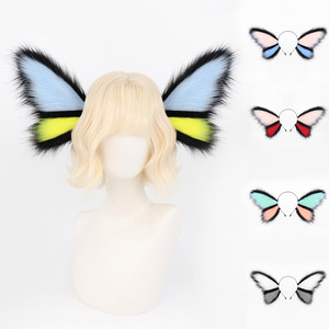 Fascia per capelli POWER Beast: Adorabile fascia in peluche con orecchie da gatto, farfalla vivace e orecchie da volpe per cosplay. Ideale per gli appassionati di cosplay. - Product Image 1