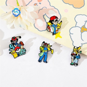 Japanse Anime Pokémon Metal Badge Ash Pikachu Alloy Broche Pin Cartoonfiguur Decoratie Cadeau - Product Image 4