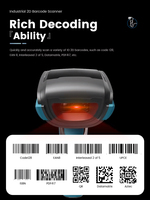 Escáner de código de barras con interfaz USB y COM de alta velocidad, lector de código QR 1D y 2D para Windows, Android, Linux, en stock, 1/2"