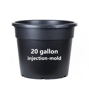 Yuncheng 20 galon Pot 79 Quart 73 litre 21 "inç 54Cm enjeksiyon kalıplama siyah Pp plastik kreş tencere