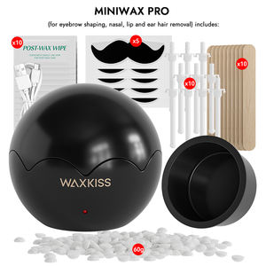 Kit de machine à cire pour l'épilation des oreilles et des lèvres avec logo personnalisé Ensemble de chauffe-cire dépilatoire au design breveté, chargement USB - Product Image 6
