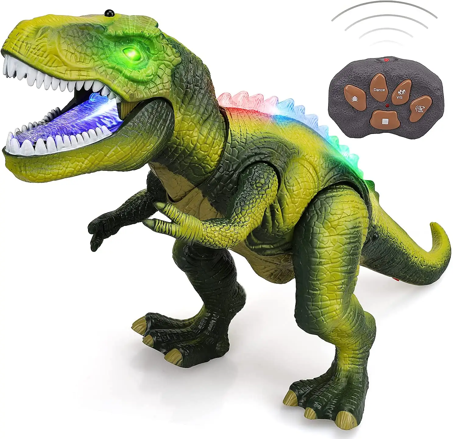 Hot sale Remote Control Dinosaur LED Light Up Walking and Roaring Realistic T-Rex Dinosaur Toys