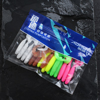 Ver de simulation leurres de bar souples pêche 55mm60mm70mm appâts de natation artificiels bioniques sac de ver de leurre en plastique souple