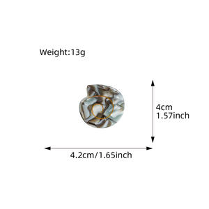 Dowell Elegante Schelp Klauw Clip 4.2Cm Acetaat Haardecoratie Voor Meisjes Voor Dagelijks En Feest Europese Amerikaanse Stijl - Product Image 4