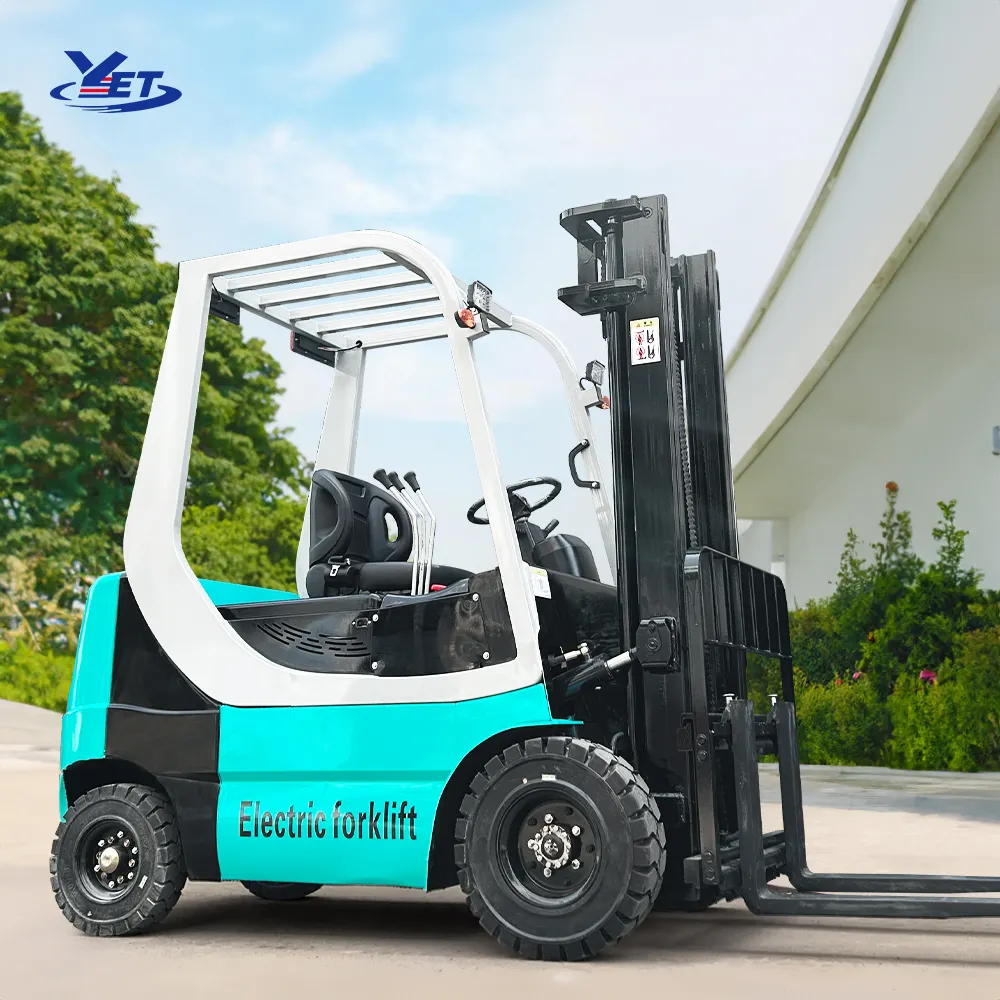 Manufactures cheap all terrain mini forklift electric AC motor 1 ton 2 ton electric stacker forklift truck