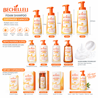 OEM/ODM 2-en-1 Shampoing sans rinçage et Gel douche Anti-frisottis Anti-pelliculaire à l'Aloe et au Collagène Apaisant pour la peau, Mousse de douche végane sans rinçage