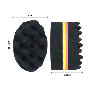 Esponja mágica para <span class=keywords><strong>rizos</strong></span> y giros afro, herramienta de estilismo de alta eficiencia con cepillos de peluquero, esponja negra ondulada para hombres negros - Product Image 3