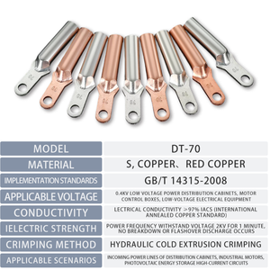Connecteur en cuivre violet à tête étroite pour bornier DTK, <span class=keywords><strong>disjoncteur</strong></span> de circuit d'air, tête étroite dédiée - Product Image 2