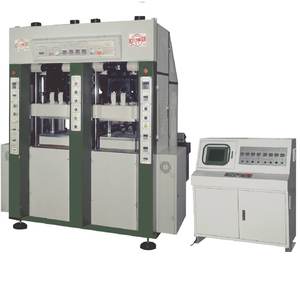 เครื่องฉีดพลาสติกแบบอัตโนมัติชนิดตรง สีเดียว 2 สถานี สำหรับผลิตเชือกรองเท้าพลาสติก สายรัด และส่วนบนของรองเท้าพลาสติก - Product Image 1