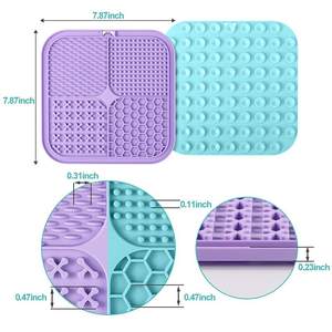 Silicone Lick <strong>Mat</strong> for Dogs and <strong>Cats</strong> Slow Feeder <strong>Mat</strong> with Strong Suction Cup Eco-Friendly Pet Feeding Pad for Anxiety Relief - Product Image 3