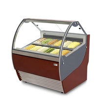 Vitrine à glace pour 16 coupes de porridge glacé, gelato et crème glacée