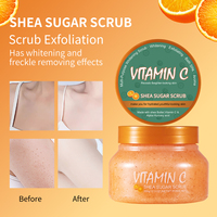 Scrub Gula Shea Blueberry untuk Eksfoliasi, Memutihkan, Menghilangkan Kulit Mati, Noda Hitam, Kulit Kasar dan Kering, Perawatan Mandi Spa, 350g