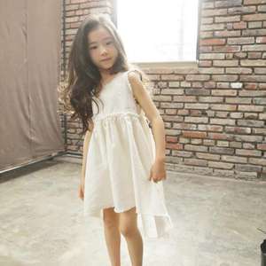 ร้านค้าออนไลน์ ชุดเดรสเด็กผู้หญิงแบบตัดเย็บพิเศษ ด้านหน้าสั้น ด้านหลังยาว - Product Image 1