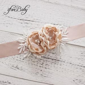 <span class=keywords><strong>Cintura</strong></span> nuziale da <span class=keywords><strong>donna</strong></span> <span class=keywords><strong>Beige</strong></span>/avorio <span class=keywords><strong>cintura</strong></span> a fascia con fiori da ragazza elegante <span class=keywords><strong>cintura</strong></span> in plastica e PU - Product Image 3