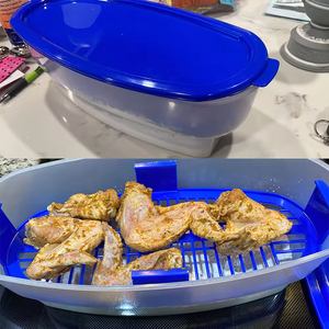 Set para Hacer <span class=keywords><strong>Pollo</strong></span> Frito Blossom, Recipiente para Empanizar sin Desorden, Estación para Empanizar en Casa - Product Image 6