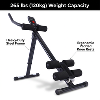 Nouvelle promotion : Appareil de fitness réglable pour abdominaux et musculation, avec écran LCD et cadre en acier