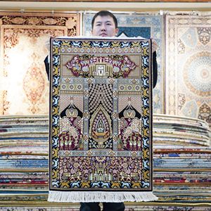 61x91cm indien fait à la main en gros tapis de l'Inde <span class=keywords><strong>Nain</strong></span> valeur coton persan tapis de soie - Product Image 1