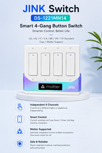 Interrupteur mural intelligent WiFi JINK DS-1221MN14 Matter Tuya à 4 boutons avec normes US AU IT CA <span class=keywords><strong>BR</strong></span> VN TH - Product Image 4