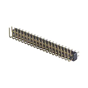 Encabeçamento usinado do Pin 1.27mm/1.778mm/2.0mm/2.54mm Ângulo direito reto SMT SMD única fileira conector duplo do PWB da única fileira