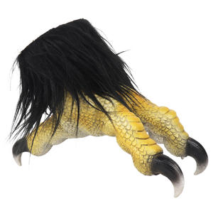 DAMAI bianco maschera testa dell'aquila animale uccello maschera dell'aquila artiglio peloso in lattice con singolo artiglio per il Costume della festa di carnevale di Halloween - Product Image 6