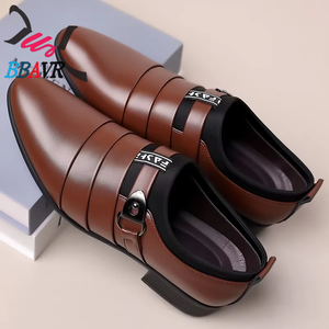 Zapatos de Hombre Formales de Negocios Estilo Coreano 2026, Sin Cordones, Punta Puntiaguda, Talla Grande, Duraderos, Transpirables, con Aumento de Altura, Venta al Por Mayor - Product Image 4
