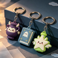 Porte-clés personnalisé en PVC à base d'image, figurine 2D/3D tendance, haute fidélité, cadeau d'entreprise commémoratif en gros