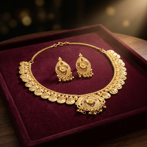 Venta al por mayor de lujo de 14K 18K 24K chapado en oro de latón joyería de moda collar conjunto Oro Joyeria para bodas y religiones ortodoxas - Product Image 3