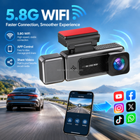 Nouvelle caméra de tableau de bord 3 canaux pour voiture, caméra de voiture Wifi GPS 4K, Dashcam 4K+1K+1K, 3 objectifs Wifi GPS 4K