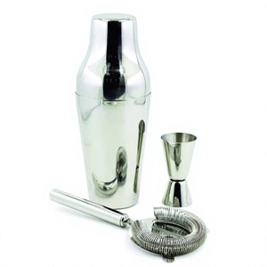 Martini Shaker 750 ml Premium Cocktail Shaker Bar Juego de 3 piezas de acero inoxidable Cocktail Shaker Bar Ware Artículos - Product Image 1
