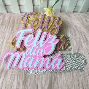 AAGU-Molde de troquelado de Metal con palabras en español, decoración de álbum de recortes en relieve, tarjeta de decoración <span class=keywords><strong>para</strong></span> el día de la madre - Product Image 3