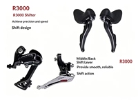 Vélo de Route 700C 18 Vitesses R3000 en Aluminium avec Axe Traversant, Guidon Droit, Freins à Disque Hydrauliques à Câble, Vélo de Course Aéro et de Commutation, Vente en Gros